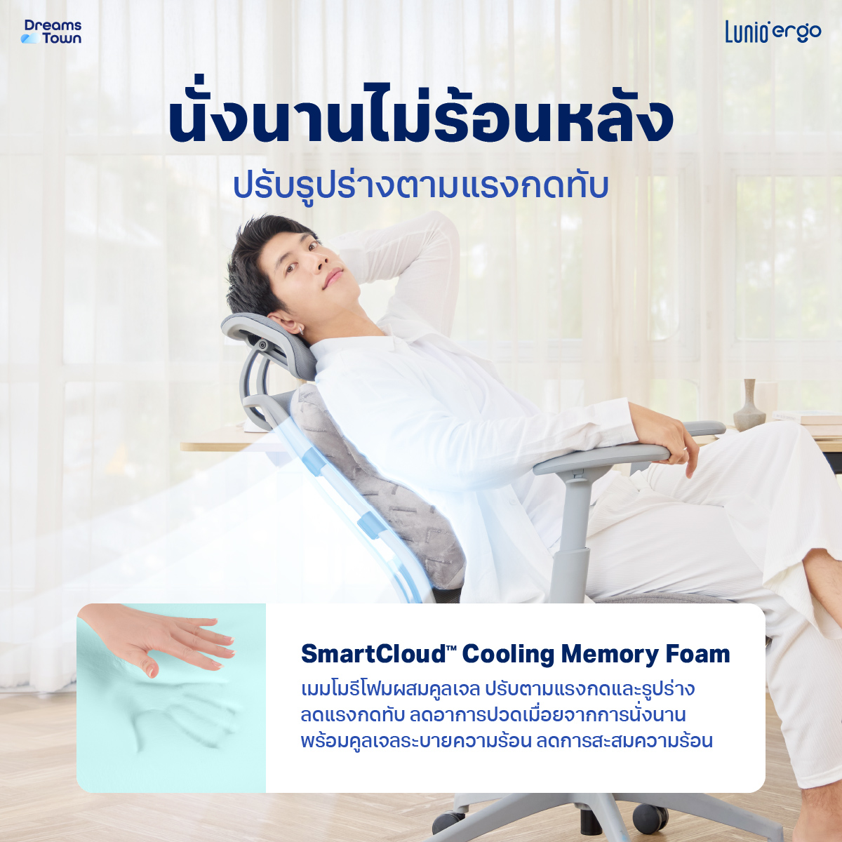 เบาะรองหลัง LUNIO ERGO PRO BACK CUSHION_3